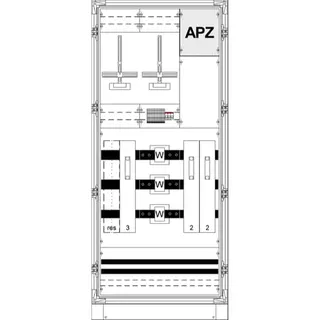 ABB Striebel & John KS4225 Mess- und Wandlerschrank TriLine, Aufputz, mit Zählerkreuz