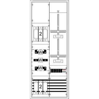ABB Striebel & John KS4202 Mess- und Wandlerschrank, Aufputz mit Zählerkreuz