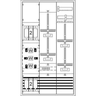 ABB Striebel & John KS4206 Mess- und Wandlerschrank, Aufputz mit Zählerkreuz