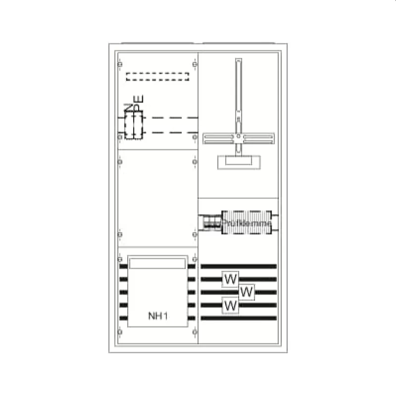 ABB Striebel & John KS4211 Mess- und Wandlerschrank, Aufputz mit Zählerkreuz, A26