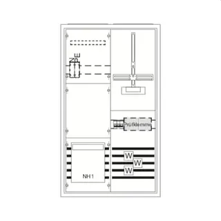 ABB Striebel & John KS4211 Mess- und Wandlerschrank, Aufputz mit Zählerkreuz, A26