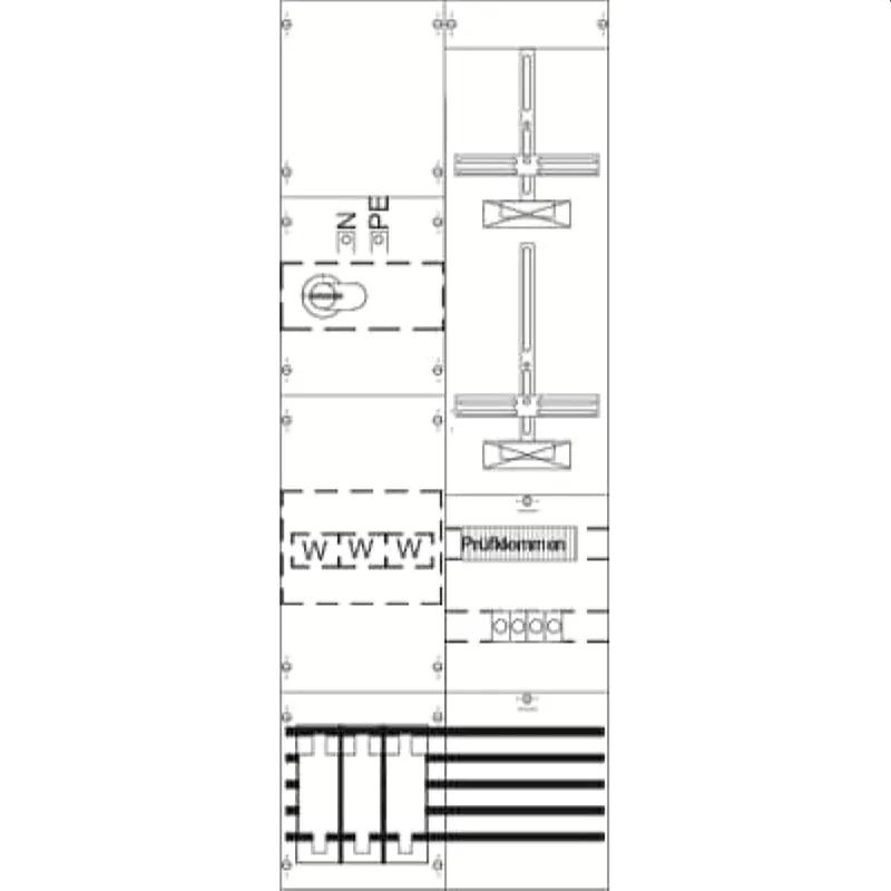 ABB Striebel & John KA4220 Mess- und Wandlerfeld H5/B2 vorverdrahtet mit Zählerkreuz