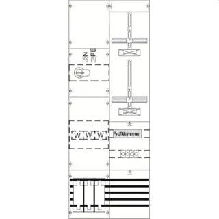 ABB Striebel & John KA4220 Mess- und Wandlerfeld H5/B2 vorverdrahtet mit Zählerkreuz