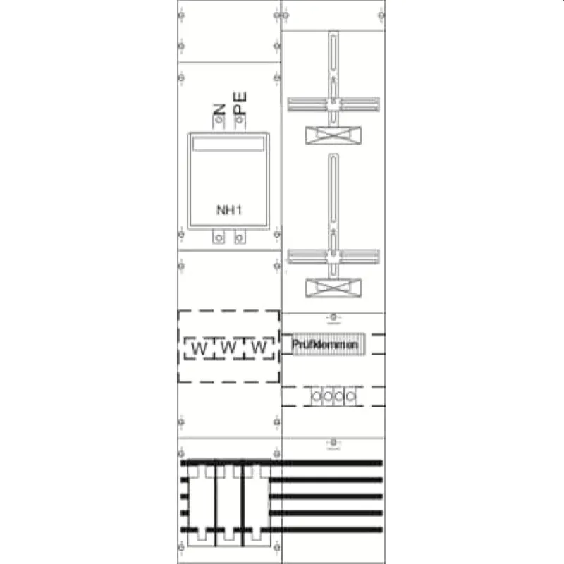 ABB Striebel & John KA4221 Mess- und Wandlerfeld H5/B2 vorverdrahtet mit Zählerkreuz