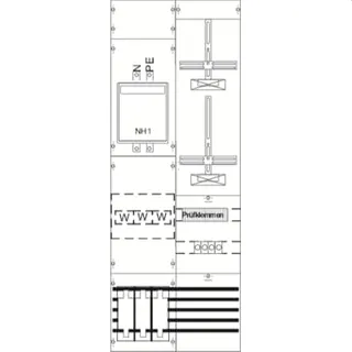 ABB Striebel & John KA4221 Mess- und Wandlerfeld H5/B2 vorverdrahtet mit Zählerkreuz