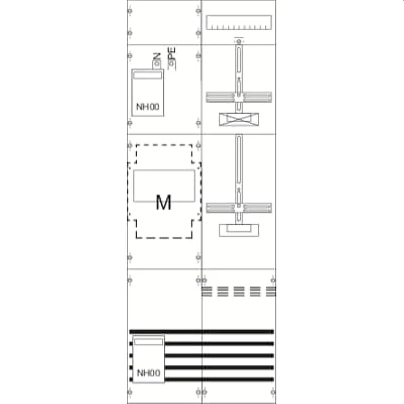 ABB Striebel & John KA4226 Mess- und Wandlerfeld H5/B2 vorverdrahtet mit Zählerkreuz