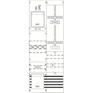 ABB Striebel & John KA4239 Mess- und Wandlerfeld H5/B2 vorverdrahtet mit Zählerkreuz