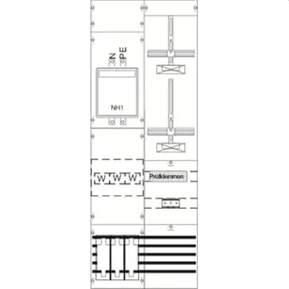 ABB Striebel & John KA4237 Mess- und Wandlerfeld H5/B2 vorverdrahtet mit Zählerkreuz