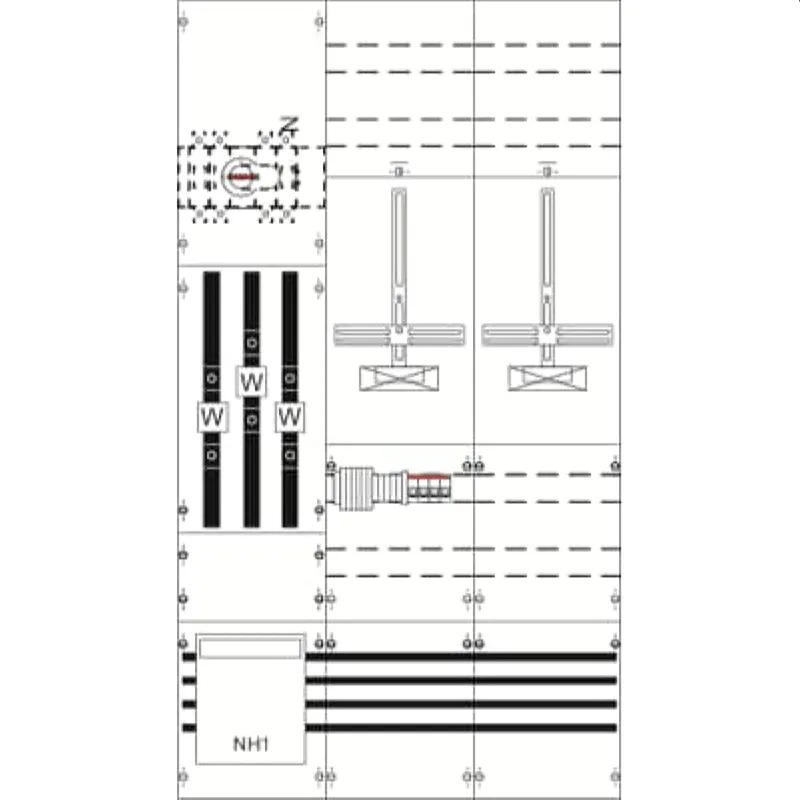ABB Striebel & John KA4217 Mess- und Wandlerfeld H5/B3 vorverdrahtet mit Zählerkreuz
