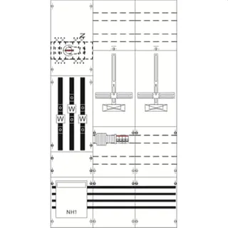 ABB Striebel & John KA4217 Mess- und Wandlerfeld H5/B3 vorverdrahtet mit Zählerkreuz