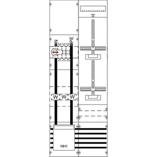 ABB Striebel & John KA4251 Mess- und Wandlerfeld H5/B2 vorverdrahtet mit Zählerkreuz