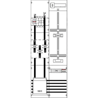ABB Striebel & John KA4267 Mess- und Wandlerfeld BH5 2FB vorverdrahtet mit Zählerkreuz