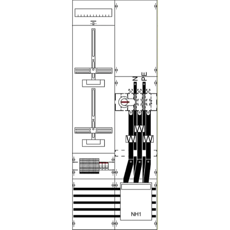 ABB Striebel & John KA4210ML Mess- und Wandlerfeld BH5 vorverdrahtet mit Zählerkreuz