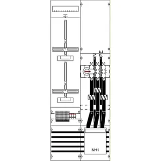 ABB Striebel & John KA4210ML Mess- und Wandlerfeld BH5 vorverdrahtet mit Zählerkreuz