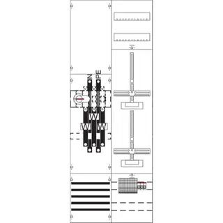 ABB Striebel & John KA4208 Mess- und Wandlerfeld BH5 vorverdrahtet mit Zählerkreuz