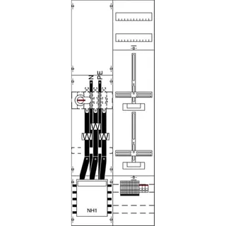 ABB Striebel & John KA4209 Mess- und Wandlerfeld BH5 vorverdrahtet mit Zählerkreuz