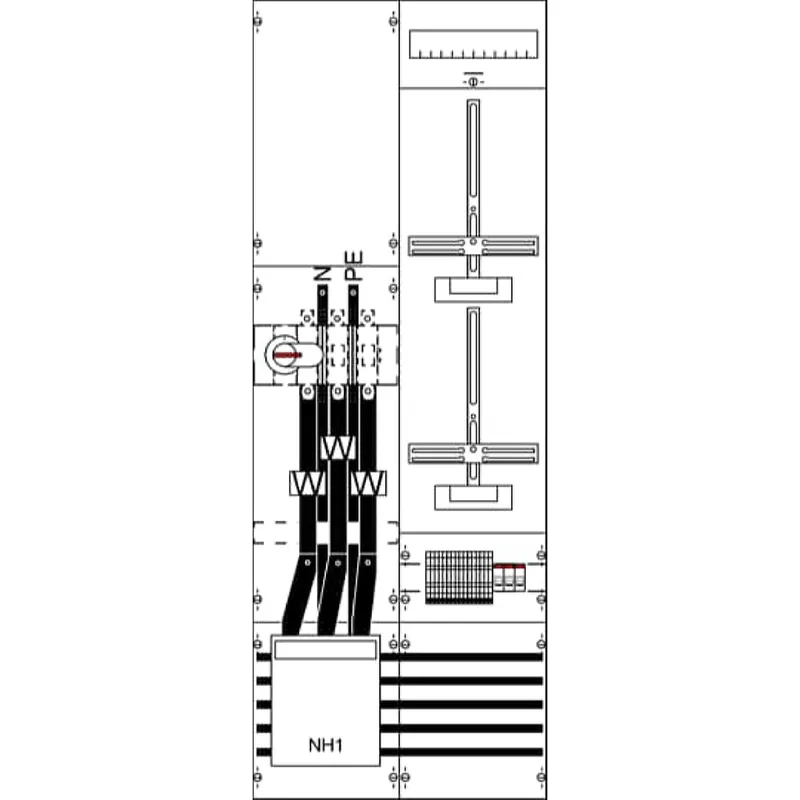 ABB Striebel & John KA4210 Mess- und Wandlerfeld BH5 vorverdrahtet mit Zählerkreuz