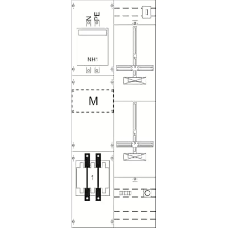 ABB Striebel & John KA4211 Mess- und Wandlerfeld H5/B2 vorverdrahtet mit Zählerkreuz