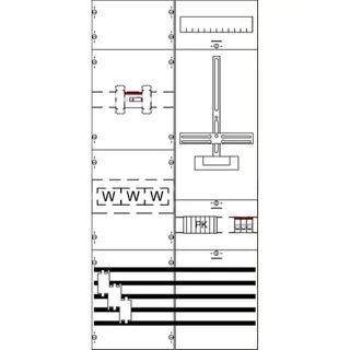 ABB Striebel & John KA4261 Mess- und Wandlerfeld BH3-2FB vorverdrahtet mit Zählerkreuz