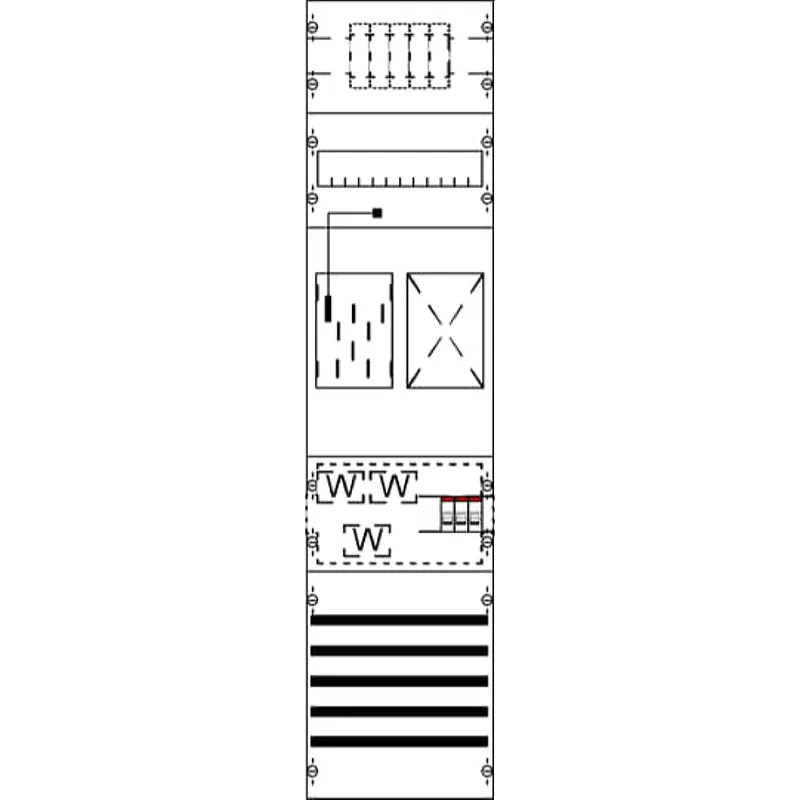 ABB Striebel & John KA4600 Mess- und Wandlerfeld eHZ BH3-1FB vorverdrahtet mit BKE-I