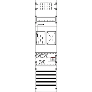 ABB Striebel & John KA4600 Mess- und Wandlerfeld eHZ BH3-1FB vorverdrahtet mit BKE-I