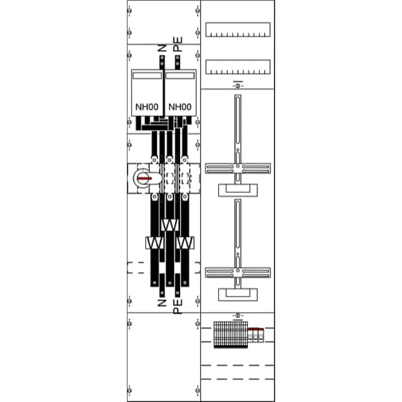 ABB Striebel & John KA4268 Mess- und Wandlerfeld BH5 vorverdrahtet mit Zählerkreuz