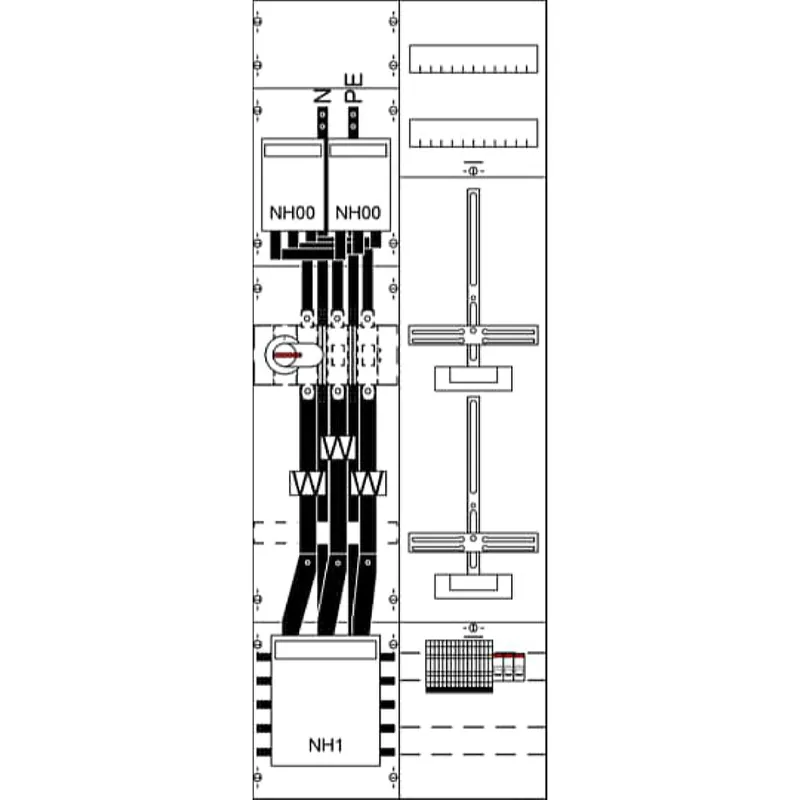 ABB Striebel & John KA4269 Mess- und Wandlerfeld BH5 vorverdrahtet mit Zählerkreuz