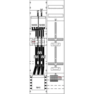 ABB Striebel & John KA4269 Mess- und Wandlerfeld BH5 vorverdrahtet mit Zählerkreuz
