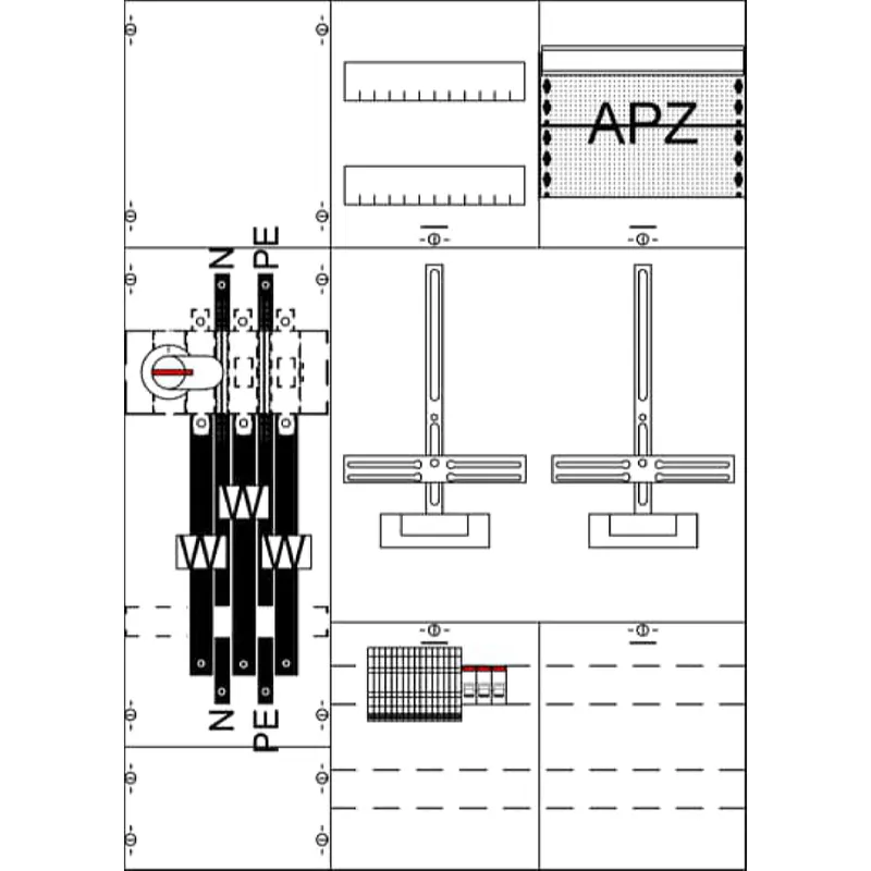 ABB Striebel & John KA4256Z Mess-u.Wandlerfeld kpl. H3/B3