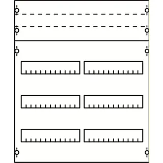 ABB Striebel & John 2V0KA Reiheneinbaugeräte-Modul Reihenabstand 125mm, 4RE / BH0, 2FB