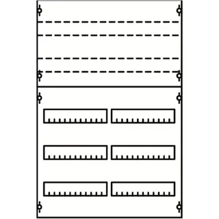 ABB Striebel & John 2V1KA Reiheneinbaugeräte-Modul Reihenabstand 125mm, 5RE / BH1, 2FB