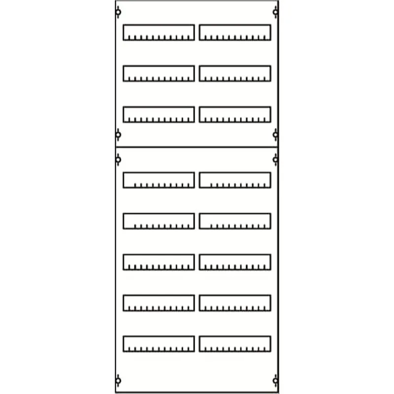 ABB Striebel & John 2V4A Reiheneinbaugeräte-Modul Reihenabstand 125mm, 8RE / BH4, 2FB