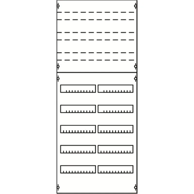 ABB Striebel & John 2V4KA Reiheneinbaugeräte-Modul Reihenabstand 125mm, 8RE / BH4, 2FB