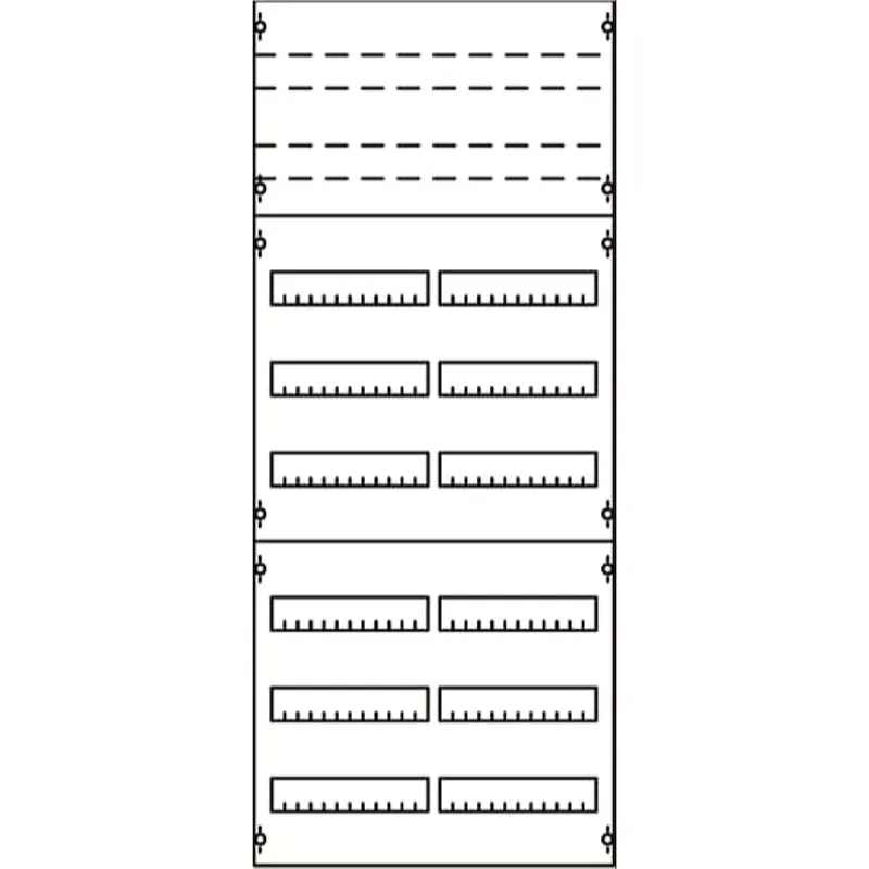 ABB Striebel & John 2V43KA Reiheneinbaugeräte-Modul Reihenabstand 125mm, 8RE / BH4, 2FB