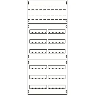 ABB Striebel & John 2V43KA Reiheneinbaugeräte-Modul Reihenabstand 125mm, 8RE / BH4, 2FB