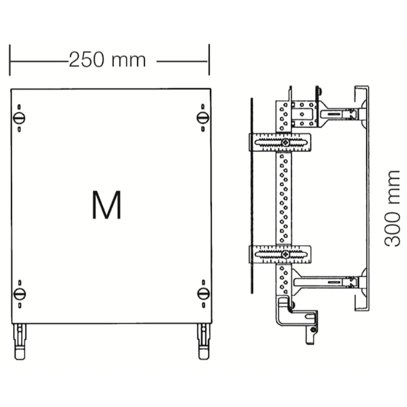 ABB Striebel & John ED61MA Kombi-Set Montageplatte 2RE / BH000, 1FB
