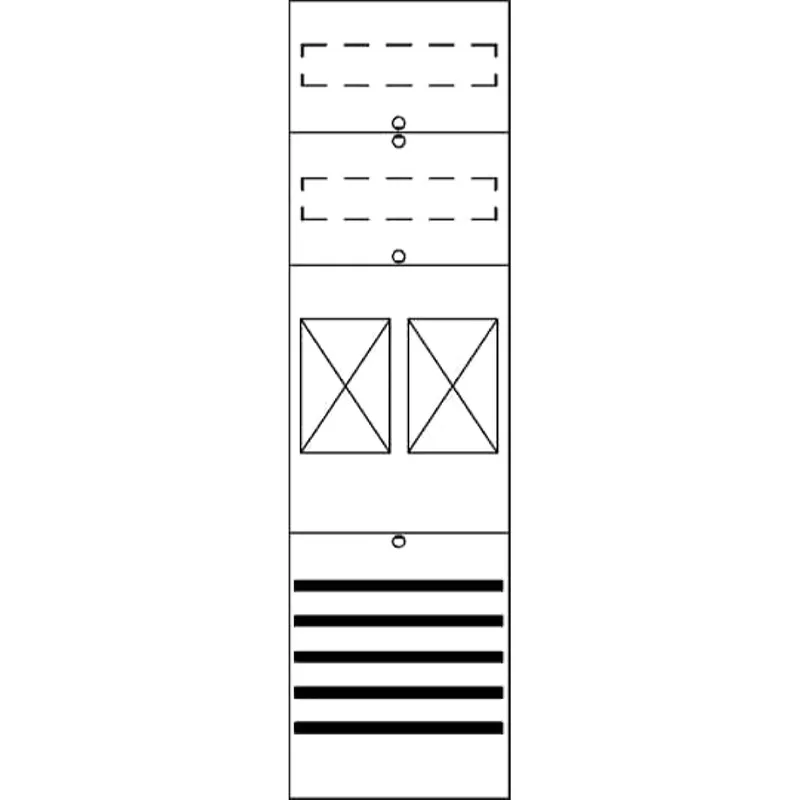 ABB Striebel & John FB16 Zählerfeld ohne Verdrahtung mit BKE-I, 6RE