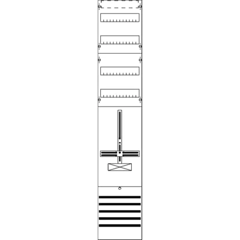 ABB Striebel & John FD19E Zählerfeld ohne Verdrahtung mit Dreipunkt-Befestigung, 9RE
