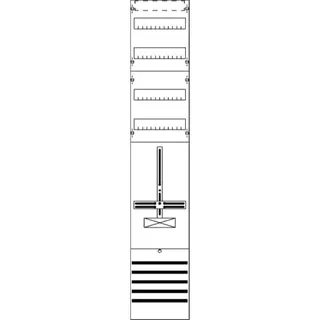 ABB Striebel & John FD19E Zählerfeld ohne Verdrahtung mit Dreipunkt-Befestigung, 9RE