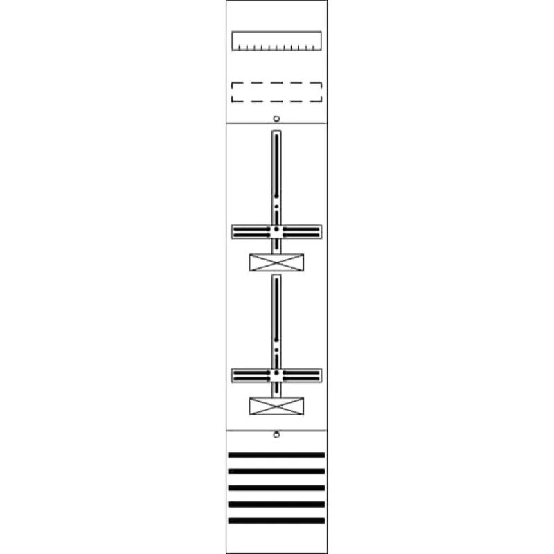 ABB Striebel & John FD19D Zählerfeld ohne Verdrahtung mit Dreipunkt-Befestigung, 9RE