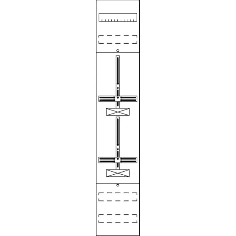 ABB Striebel & John FD19DH Zählerfeld ohne Verdrahtung mit Dreipunkt-Befestigung, 9RE