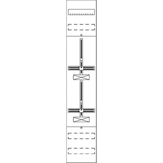 ABB Striebel & John FD19DH Zählerfeld ohne Verdrahtung mit Dreipunkt-Befestigung, 9RE
