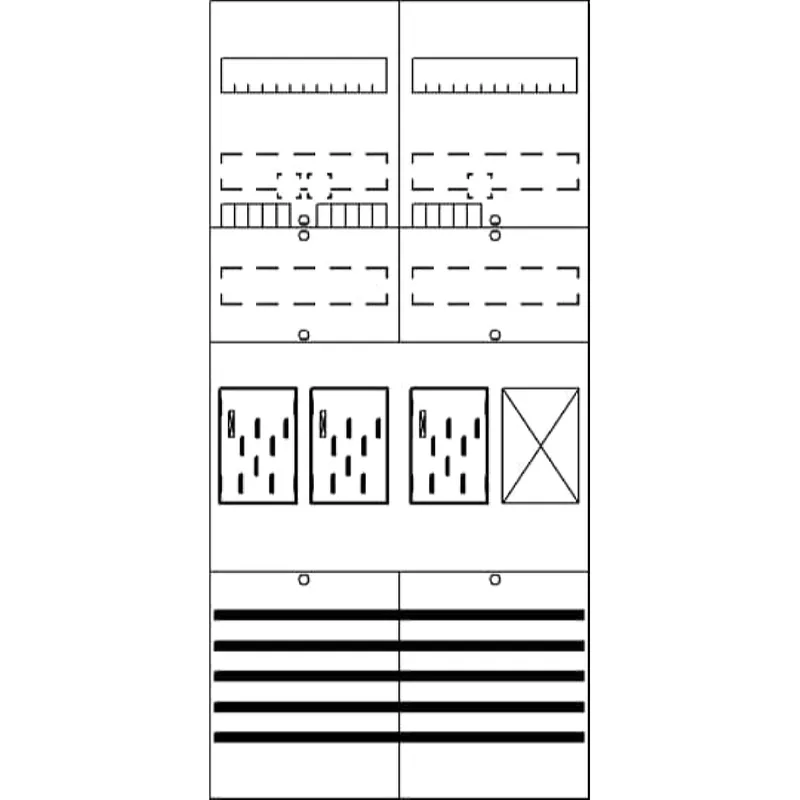 ABB Striebel & John BF27C31 Zählerfeld 7RE 3Z1R vorverdrahtet mit BKE-I