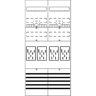 ABB Striebel & John BF27B4 Zählerfeld 7RE 4Z vorverdrahtet mit BKE-I