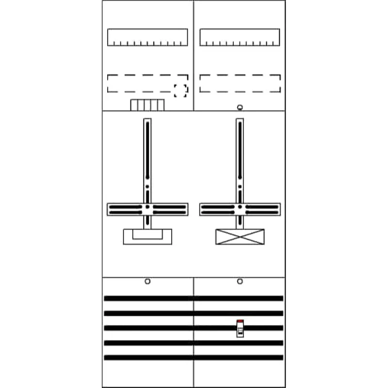 ABB Striebel & John DF27B1A Zählerfeld 7RE 1Z1S vorverdrahtet mit Zählerkreuz