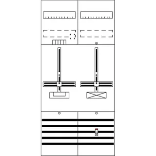 ABB Striebel & John DF27B1A Zählerfeld 7RE 1Z1S vorverdrahtet mit Zählerkreuz