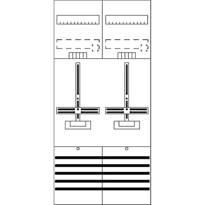 ABB Striebel & John DF27B2 Zählerfeld 7RE 2Z vorverdrahtet mit Zählerkreuz