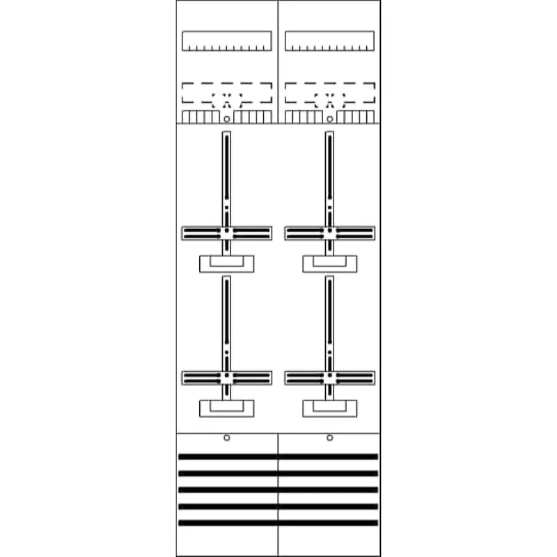 ABB Striebel & John DF29B4 Zählerfeld 9RE 4Z vorverdrahtet mit Zählerkreuz