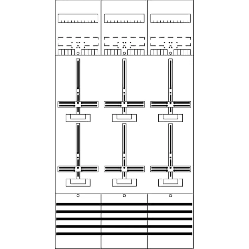 ABB Striebel & John DF39B6 Zählerfeld 9RE 6Z vorverdrahtet mit Zählerkreuz