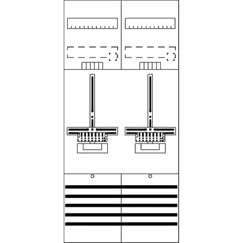 ABB Striebel & John DF27P2 Zählerfeld 7RE 2Z vorverdrahtet mit Zählerkreuz